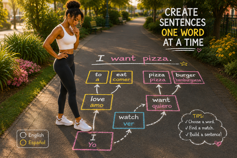 Rapido Spanish 240 word learning system that helps beginners build conversations